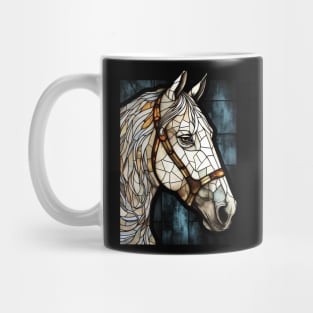 White horse face Mug